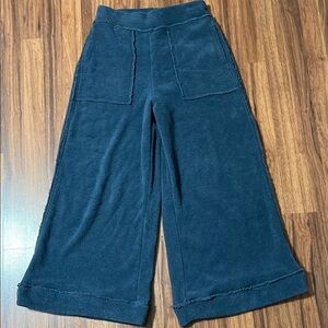 Free People Beach Wide-Leg Blue Pants M
